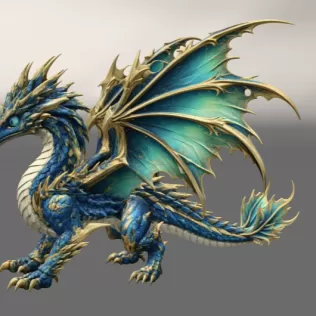 Celestial Tide Dragon STL File for 3D Print - Model thumbnail 6