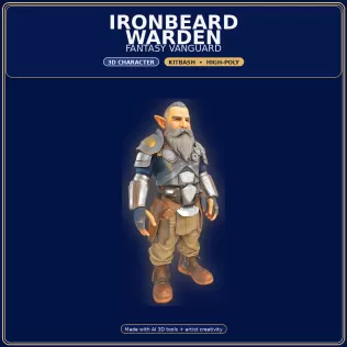 Stylized Elf Hero Pack – 10 Character Variants | Kitbash | - Model thumbnail 2