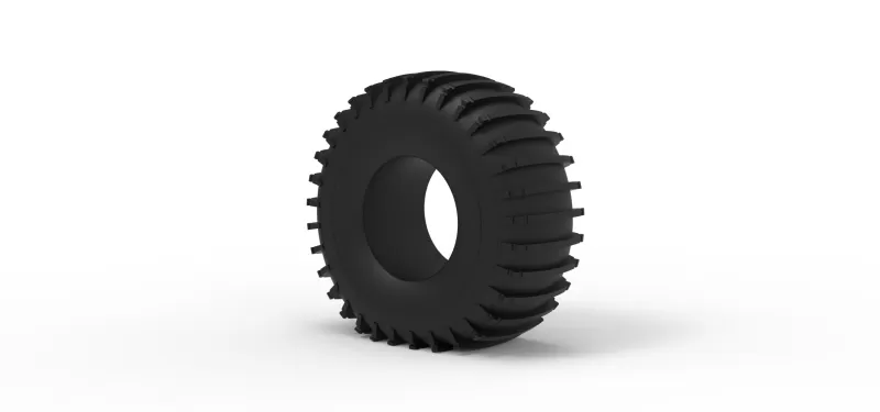 Trom tire 1 deflated Scale 1:25 - Model preview 7