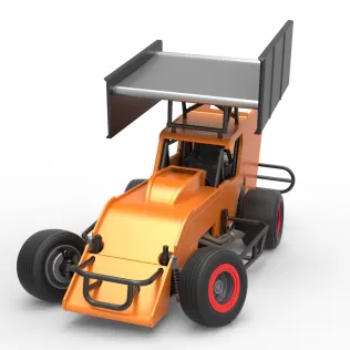 Southern Wing Modified Stock car while turning Scale 1:25 - Model thumbnail 5