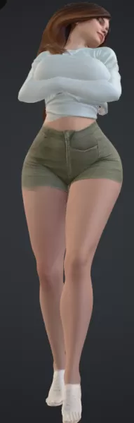 Frau mit heißen body und enger kleidung - Model preview 2