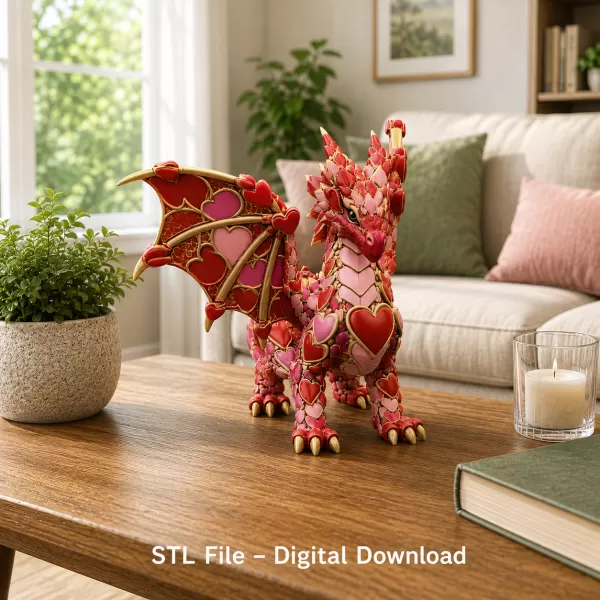 Heartwing Dragon STL File for 3D Print - Model preview 1
