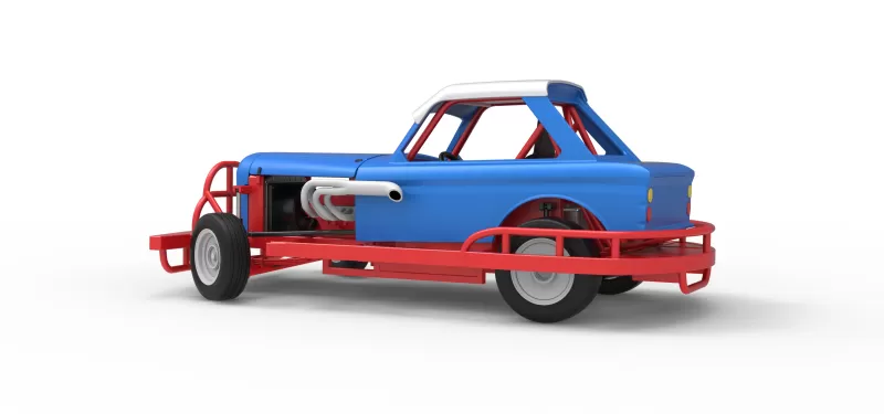 New Zealand Vintage Stock car while turning Scale 1:25 - Model preview 13