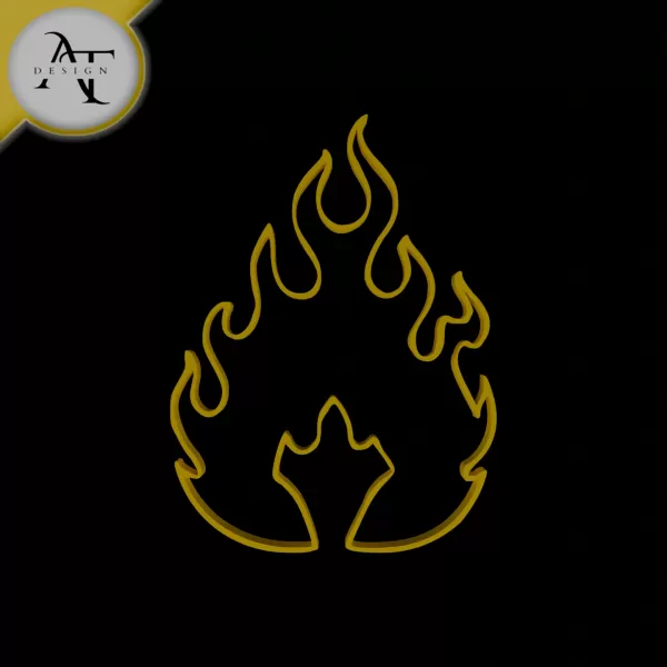 Simple Flame Symbol - 2D Art - Model preview 1