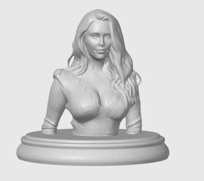 Elizabeth Olsen 3D Bust Print - Model preview 2