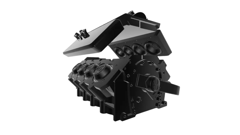 COOLER/SUPPORT FOR V8+4 ENGINE - Model preview 2