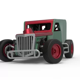 Dwarf car while turning Scale 1:25 - Model thumbnail 6