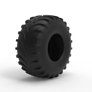 Mud dragster rear tire 2 Scale 1:25 - Model thumbnail 2