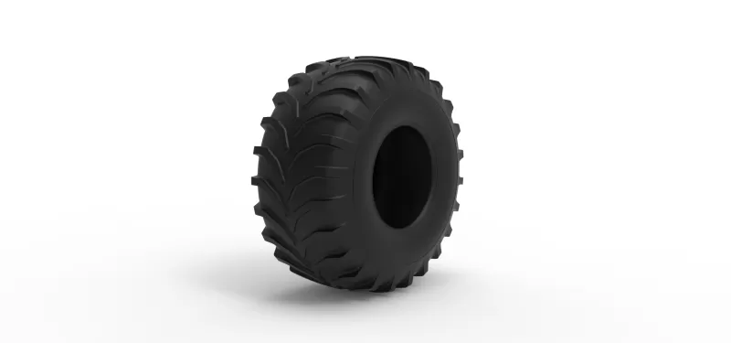Mud dragster rear tire 2 Scale 1:25 - Model preview 2
