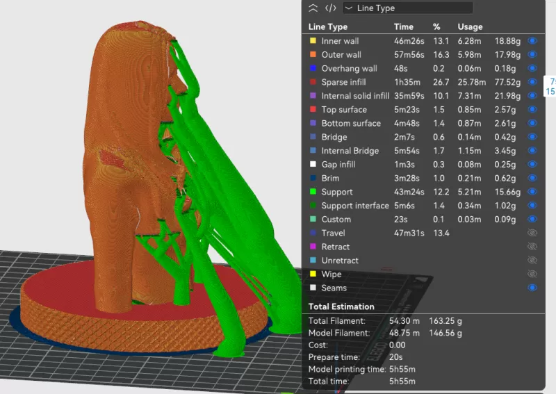 Margot Robbie 3D Bust Print - Model preview 2