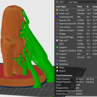 Margot Robbie 3D Bust Print - Model thumbnail 2