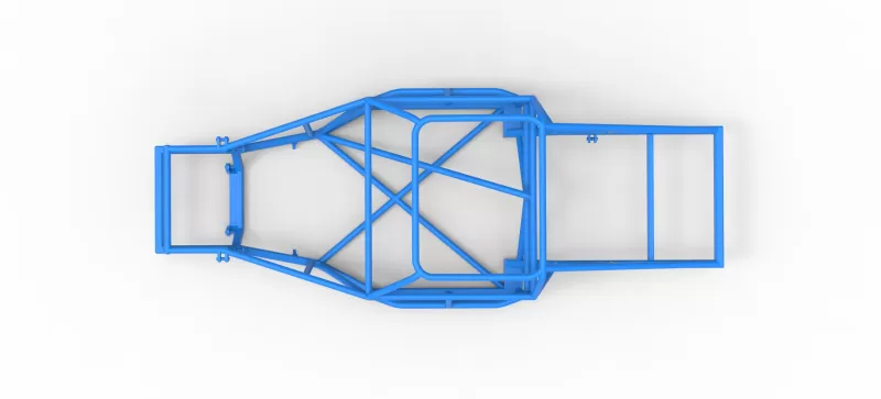 Frame of Vintage Dirt late model Race car Version 2 Scale 1:25 - Model preview 9