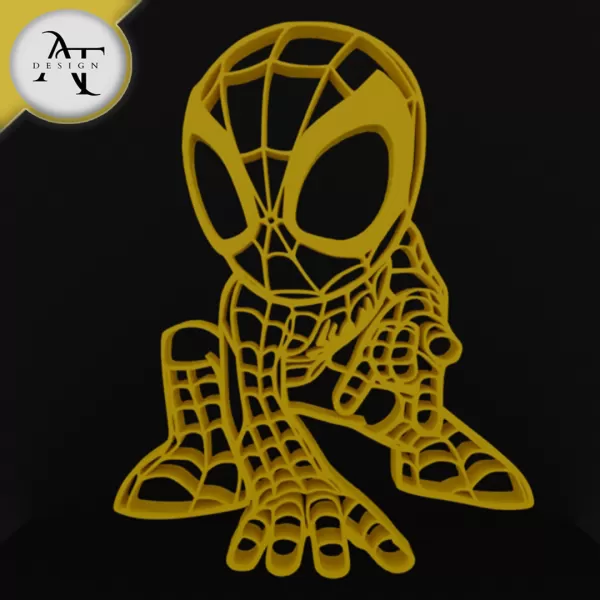 Spidey - Little Spiderman - Marvel - Silhouette - 2D Wall Art - Model preview 1