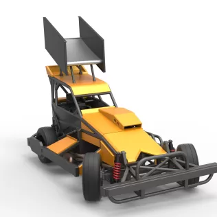 New Zealand Superstock car while turning Version 4 Scale 1:25 - Model thumbnail 26