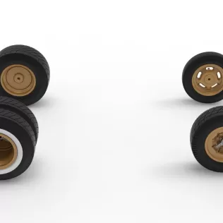 Wheel Set of Vintage Dirt Supermodified stock car V2 Scale 1:25 - Model thumbnail 10