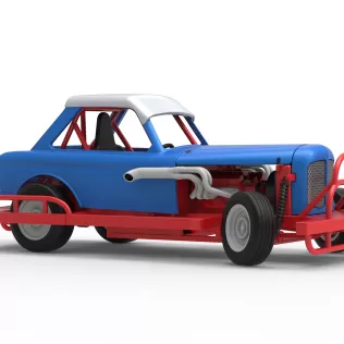 New Zealand Vintage Stock car while turning Scale 1:25 - Model thumbnail 25