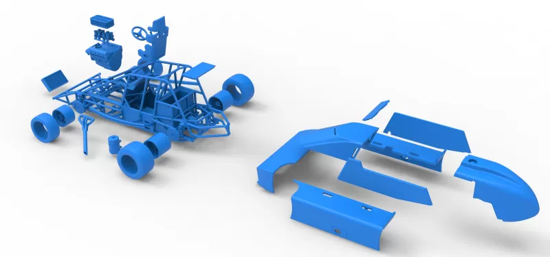 Experimental Pavement Silver Crown Car Scale 1:25 - Model preview 29