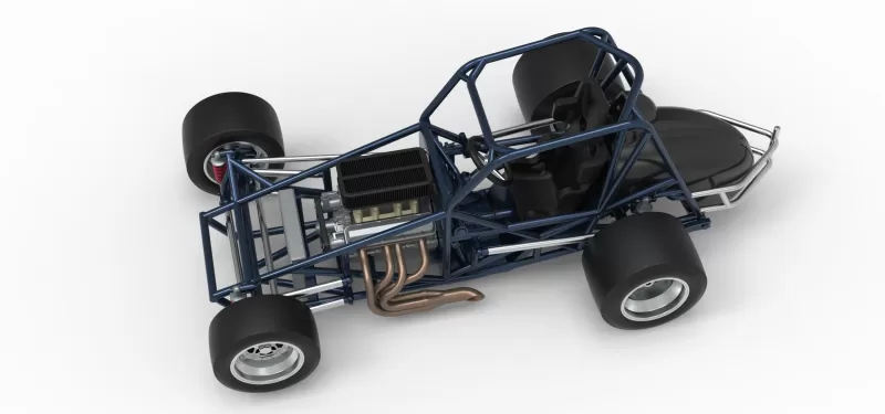 Sprint car Base Version 2 Scale 1:25 - Model preview 4