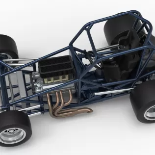 Sprint car Base Version 2 Scale 1:25 - Model thumbnail 4