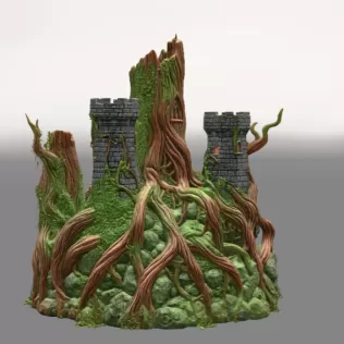 Fantasy Tree Fortress STL File for 3D Printing - Model thumbnail 5