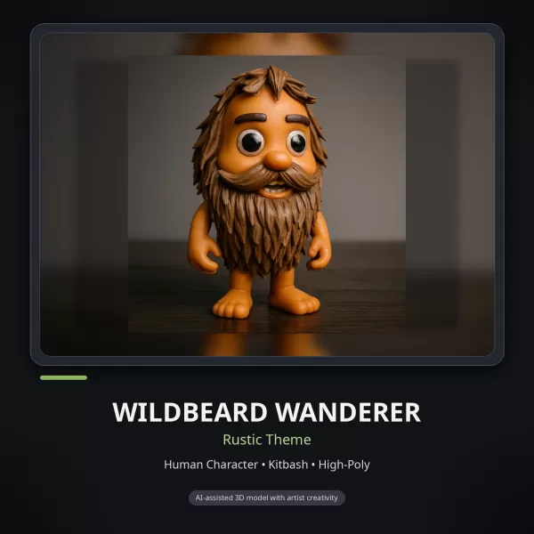 Whimsical Creature & Character Kitbash Collection – High-Poly 3D - Model preview 12