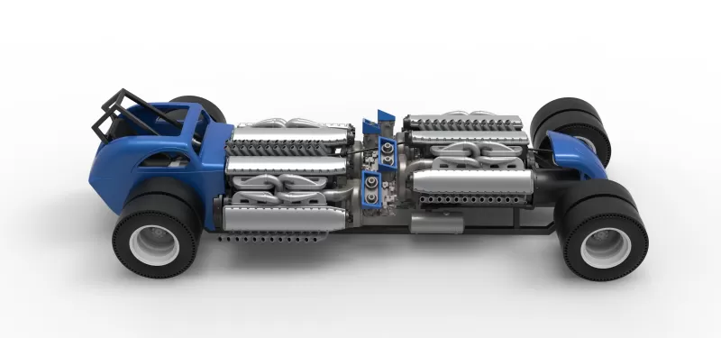 Vintage AWD Dragster Scale 1:25 - Model preview 23