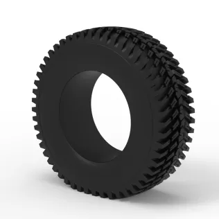 Tractor tire deflated Scale 1:25 - Model thumbnail 7