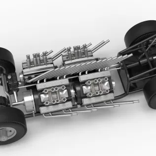 Vintage AWD Dragster Base Version 2 Scale 1:25 - Model thumbnail 4