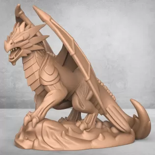 Medieval Dragon Statue - Model thumbnail 3