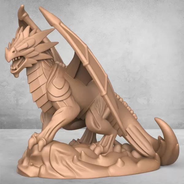 Medieval Dragon Statue - Model preview 3