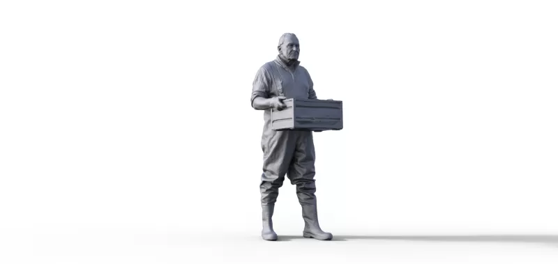 Figure for ship model fishing boat - Model preview 1