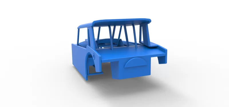 Shell of Vintage Dirt Modified stock car Version 6 Scale 1:25 - Model preview 10