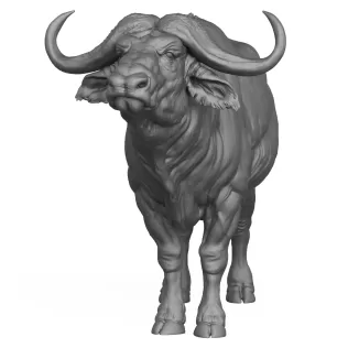 3D Printable Wild Buffalo - Model thumbnail 2