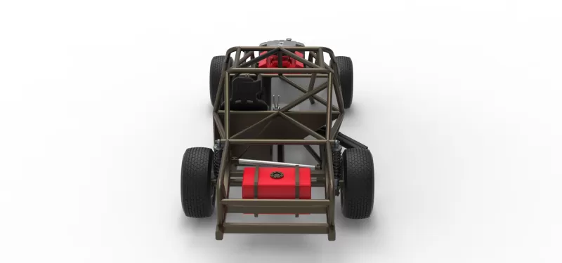 Vintage Dirt Modified stock car Base Version 7 Scale 1:25 - Model preview 16