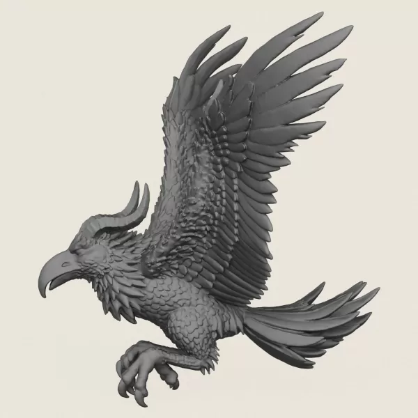 Attacking Monster Bird - Model preview 4