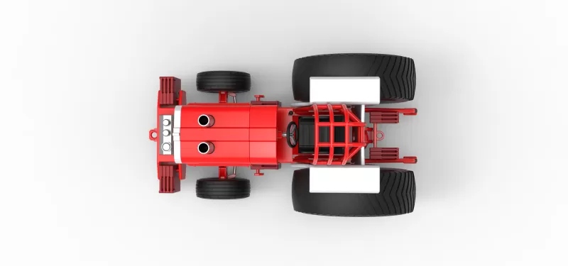 Fun short Pro Stock Pulling Tractor Version 4 Scale 1:25 - Model preview 9