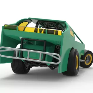 Northeast Dirt Modified stock car while turning V2 Scale 1:25 - Model thumbnail 19