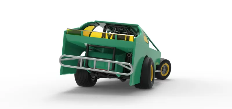 Northeast Dirt Modified stock car while turning V2 Scale 1:25 - Model preview 19