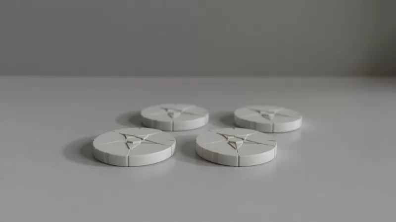Mystic Rune Coasters - Fantasy Drink Set (4 Pack) - Model preview 7