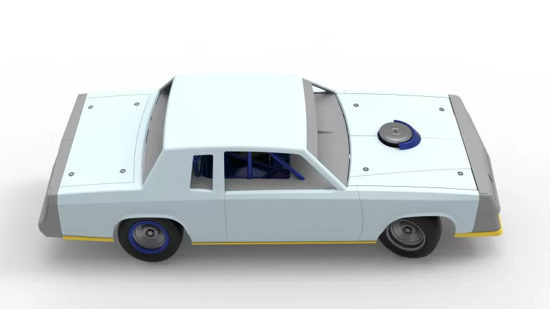 IMCA Stock car while turning Version 2 Scale 1:25 - Model preview 23