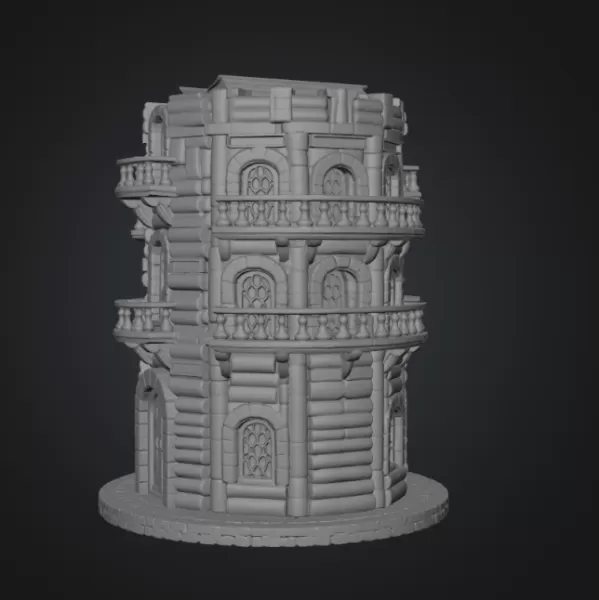 📚 Enchanted Library Tower STL File for 3D Print - Model preview 10