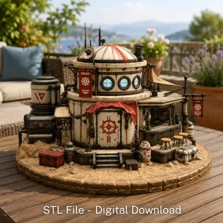 🚀 Desert Outpost Cantina STL File for 3D Print - Model thumbnail 2