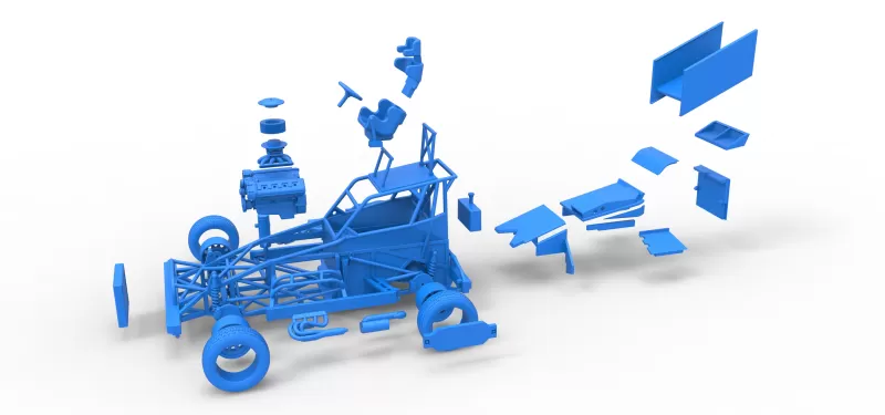 New Zealand Superstock car Version 4 Scale 1:25 - Model preview 28