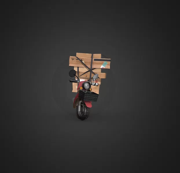 Splatoon 3 Delivery Motorcycle - Model preview 2