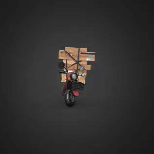 Splatoon 3 Delivery Motorcycle - Model thumbnail 2