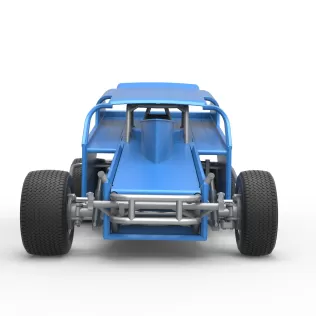 Vintage Dirt Modified stock car Version 2 Scale 1:25 - Model thumbnail 7