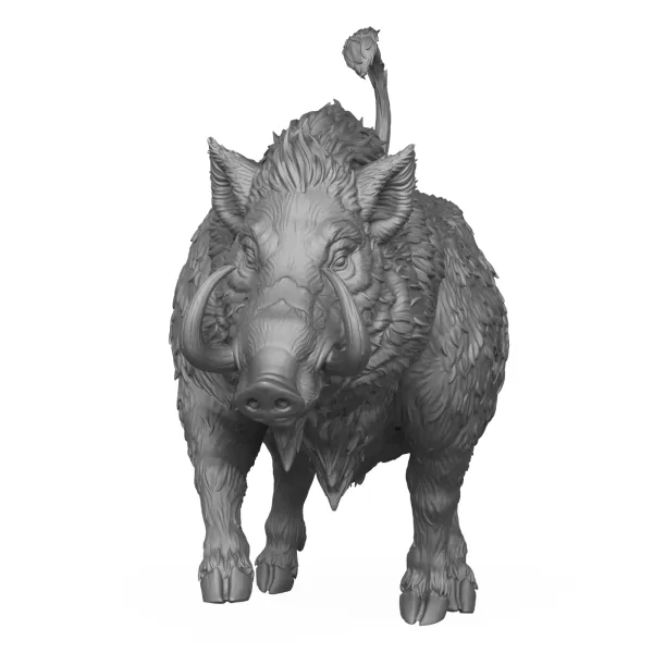 Wild Boar 3D Print Model - Model preview 2