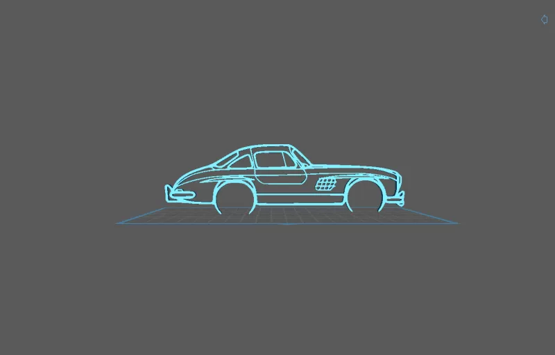 Mercedes - 300 SL Wall Art - Model preview 2