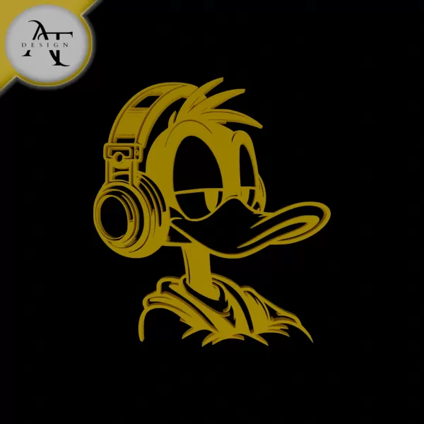 Donald Duck - Silhouette - 2D Wall Art Decor - Model preview 1