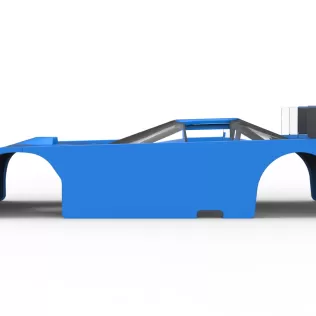 Shell of Vintage Asphalt Outlaw Super late model Scale 1:25 - Model thumbnail 7